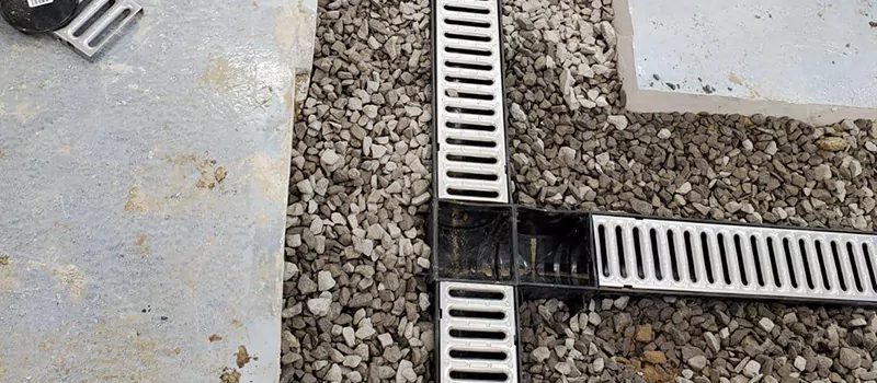 Storm Water Trench Drain Repair in Erin Mills, Mississauga